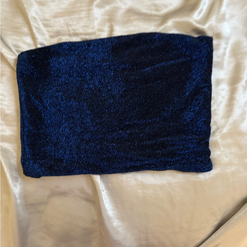 Wild Fable Navy Blue Sparkly Crop Top